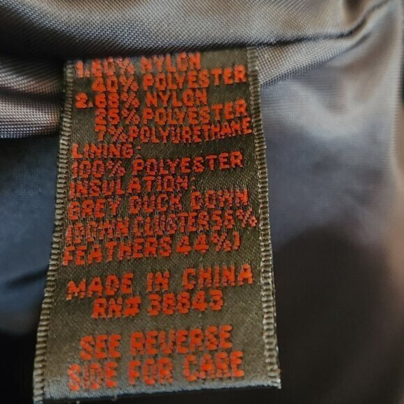 Via Spiga Down Long Quilted Full Zip Black Gray Coat Size L - Picture 5 of 5